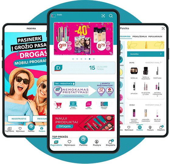 Drogas app on mobile