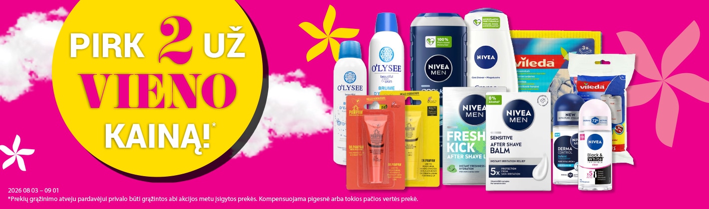 5 Drogas_BIG SALE_2026 08 03–09 01_KV__banner_1+1_pgr komunikacija-1420x420px.jpg 5 Drogas_BIG SALE_2026 08 03–09 01_KV__banner_1+1_pgr komunikacija-1420x420px.jpg