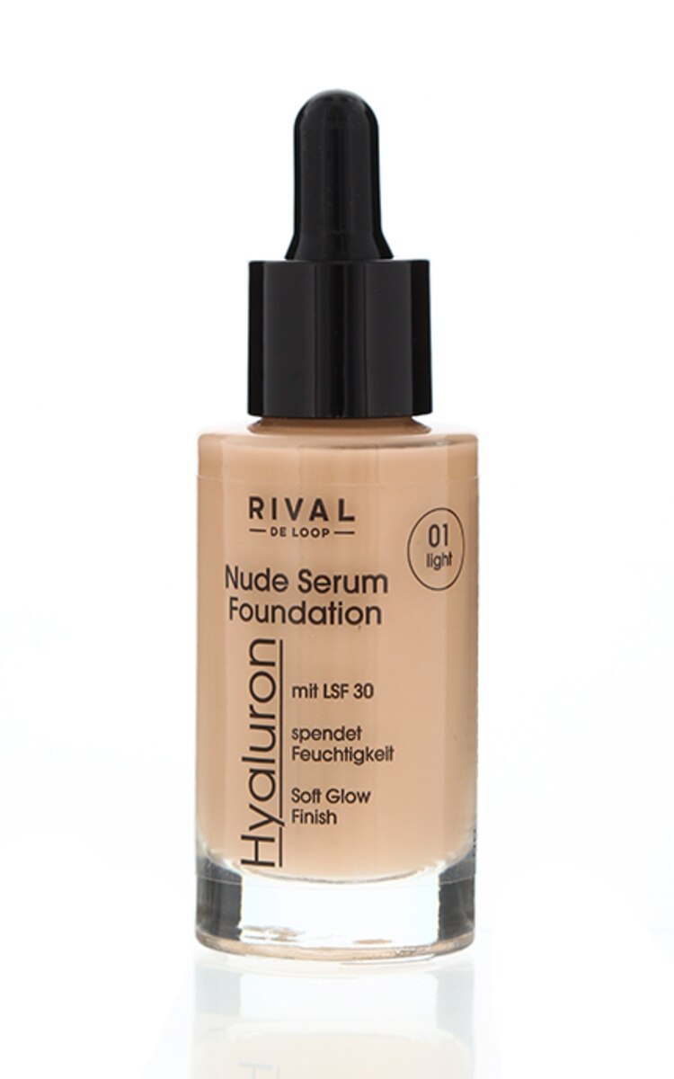 RIVAL DE LOOP RIVAL DE LOOP, NUDE SERUM FOUNDATION, makiažo pagrindas, 01 LIGHT, 30 ml.