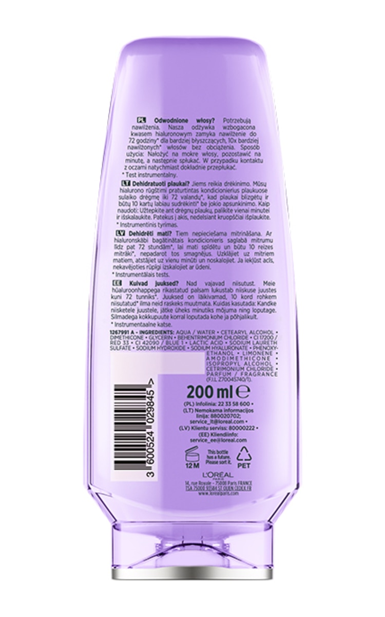 ELSEVE ELSEVE, HYALURON PLUMP, kondicionierius, 200 ml.