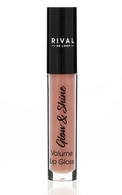 RIVAL DE LOOP, GLOW & SHINE, lūpų blizgis, 07 PLUM, 1 vnt.