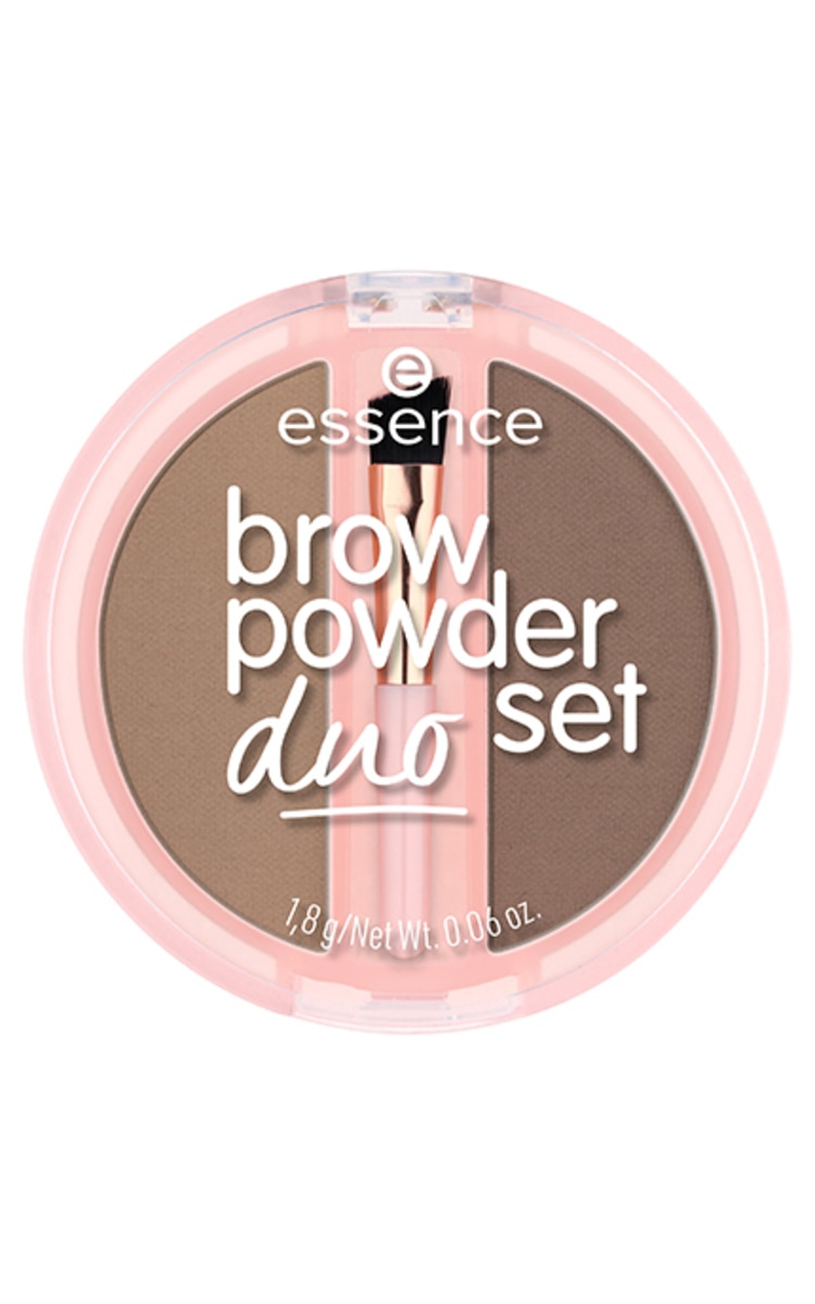 ESSENCE ESSENCE, BROW POWDER DUO SET, antakių rinkinys, 01 LIGHT, 1,8 g. 01 LIGHT