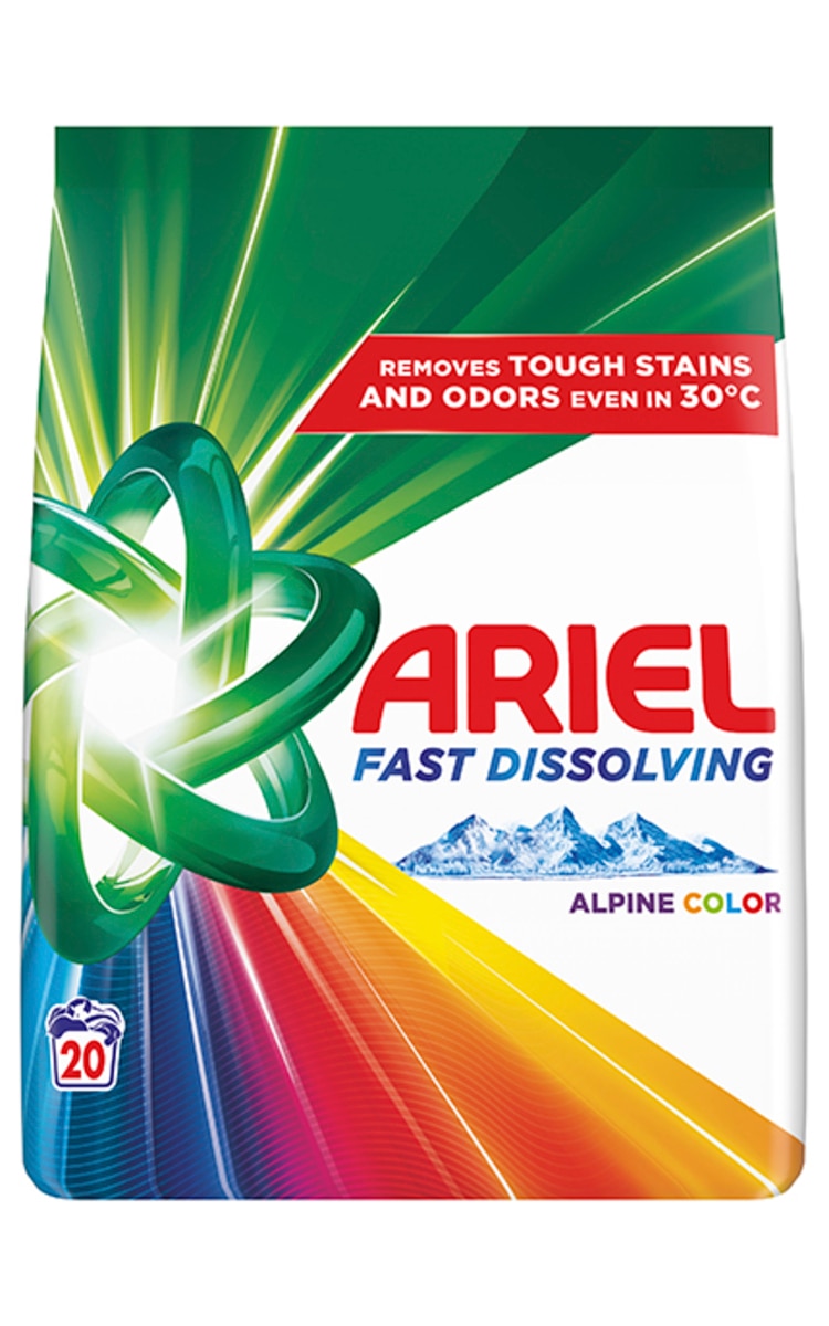 ARIEL ARIEL, COLOR, skalbimo milteliai, 20 skalbimų, 1,1 kg.