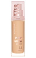 MAYBELLINE NEW YORK, LIFTER PLUMP & GLOW, makiažo pagrindas, 118, 30 ml.