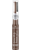 ESSENCE, BROW LIFT & FREEZE GLUE, antakių gelis-klijai, 04 DARK BROWN, 7 ml.