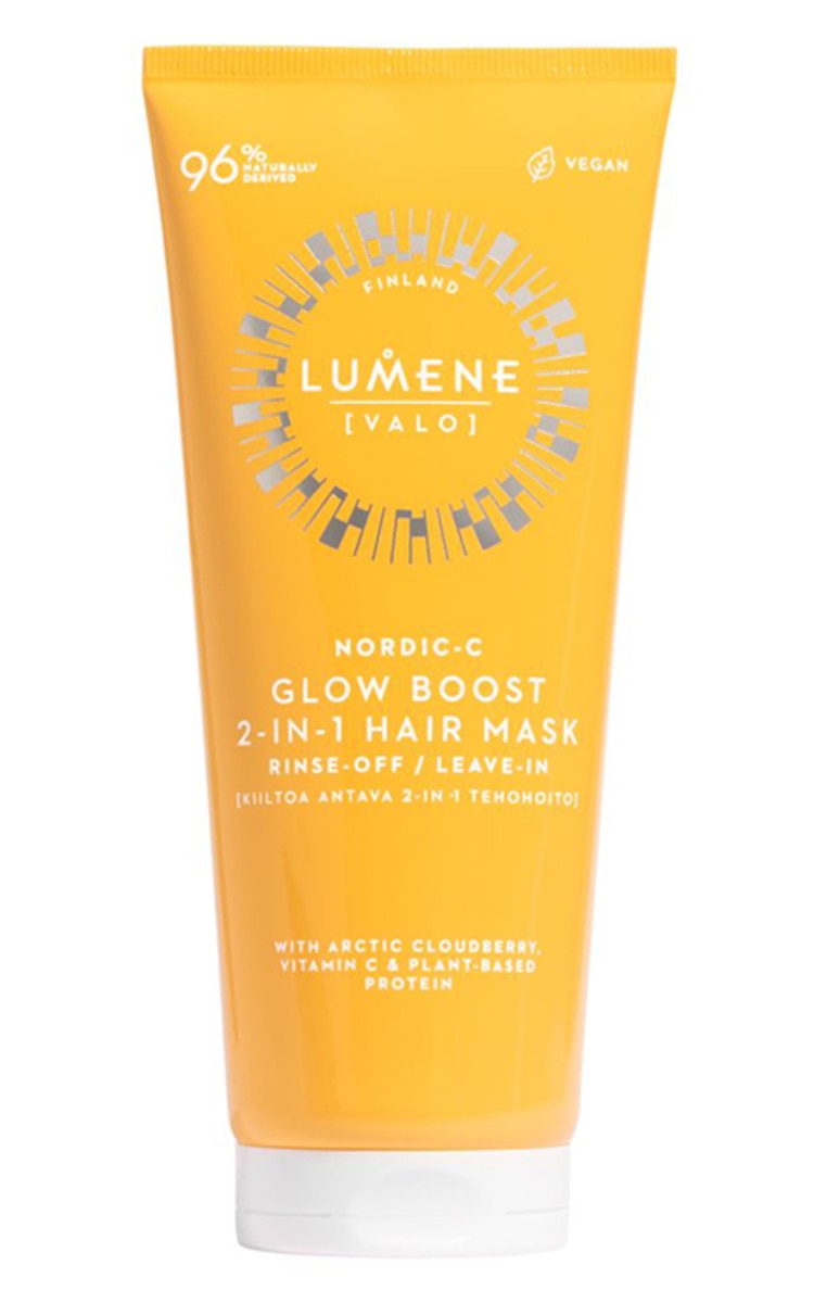 LUMENE LUMENE, NORDIC-C, VALO, GLOW BOOST 2IN1, plaukų kaukė, 200 ml.