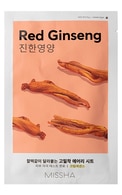  undefined undefined MISSHA, AIRY FIT SHEET MASK, RED GINSENG, lakštinė veido kaukė su raudonojo ženšenio ekstraktu, 1 vnt.  