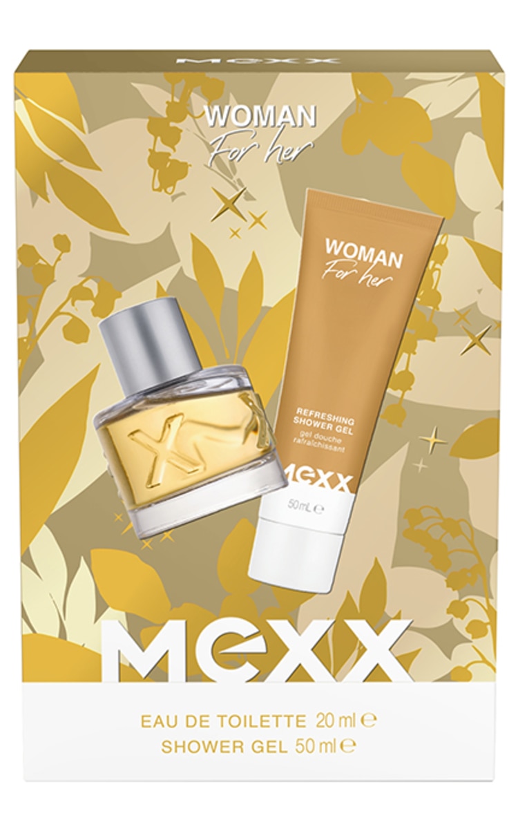 MEXX MEXX, WOMAN, moteriškas tualetinis vanduo 20 ml. + dušo želė 250 ml.    1 vnt.