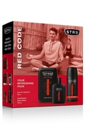  STR8 undefined STR8, RED CODE, tualetinio vandens ir purškiamo dezodoranto rinkinys, 50 ml + 150 ml.  