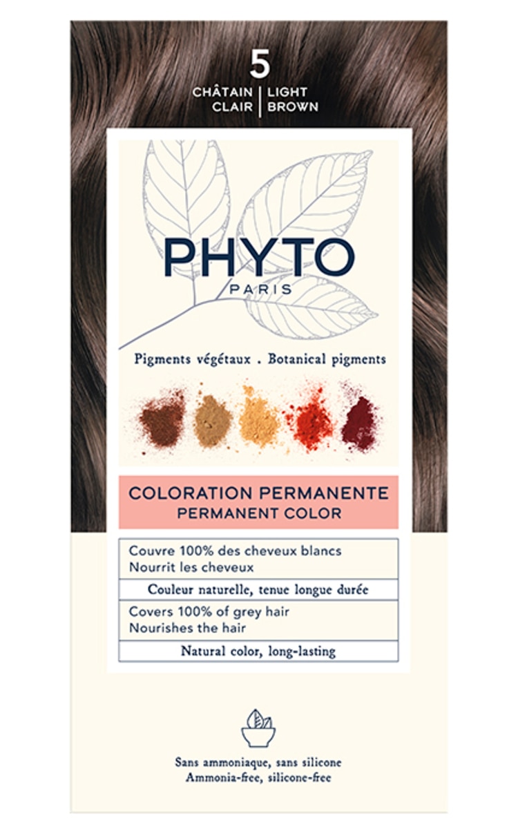 PHYTOCOLOR, plaukų dažai, Nr. 5 CASTANHO CLARO, 1 vnt.