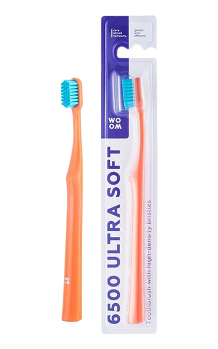WOOM WOOM, 6500 ULTRA SOFT, minkštas dantų šepetėlis, 1 vnt.