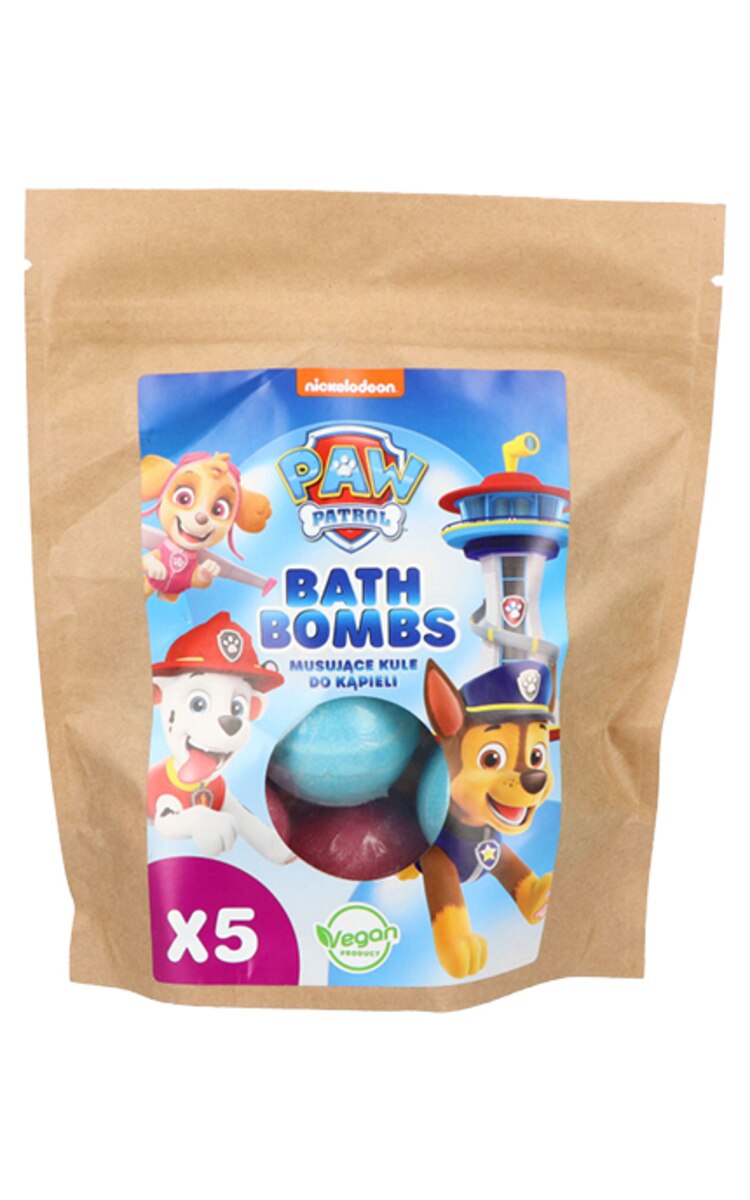 PAW PATROL, vonios burbulai mėlynių aromato, 5 vnt x 50 g.