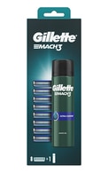 GILLETTE, MACH 3, skustuvo galvutės 8 vnt. + skutimosi gelis, 200 ml.