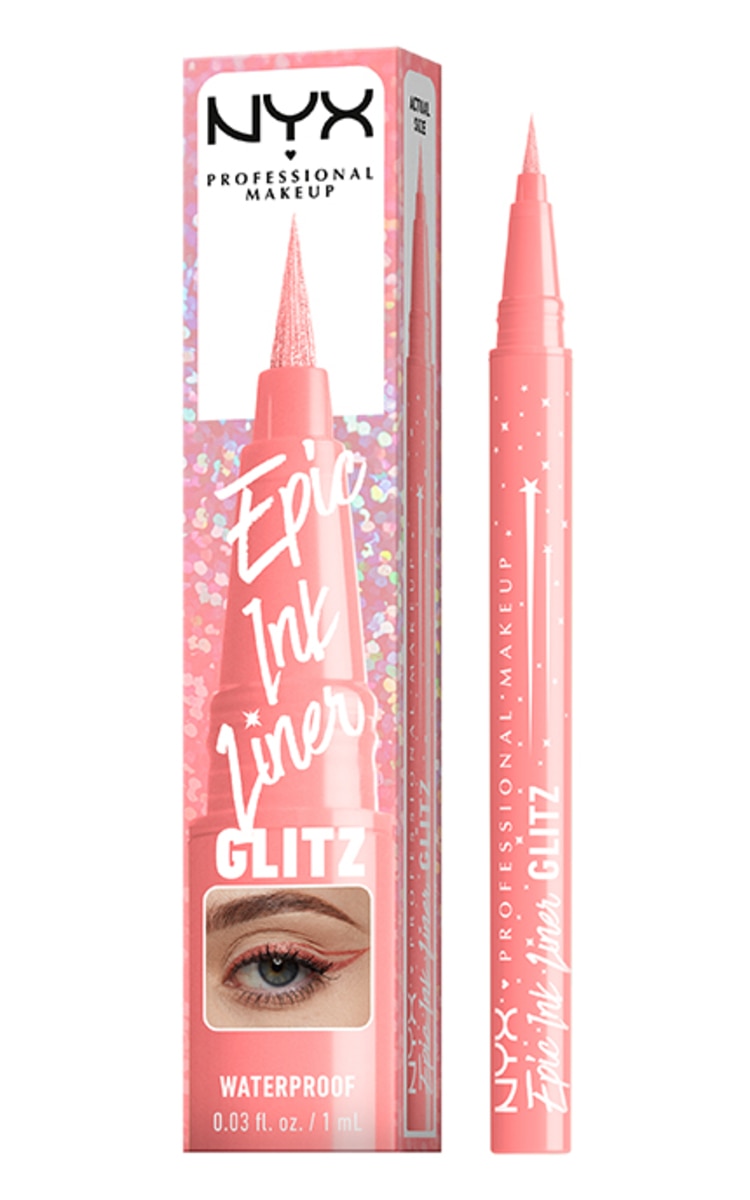 NYX PROFESSIONAL MAKEUP NYX PROFESSIONAL MAKEUP, EPIC INK GLITZ, skystas akių apvadas, BOOTCUT BLING, 1 vnt. BOOTCUT BLING