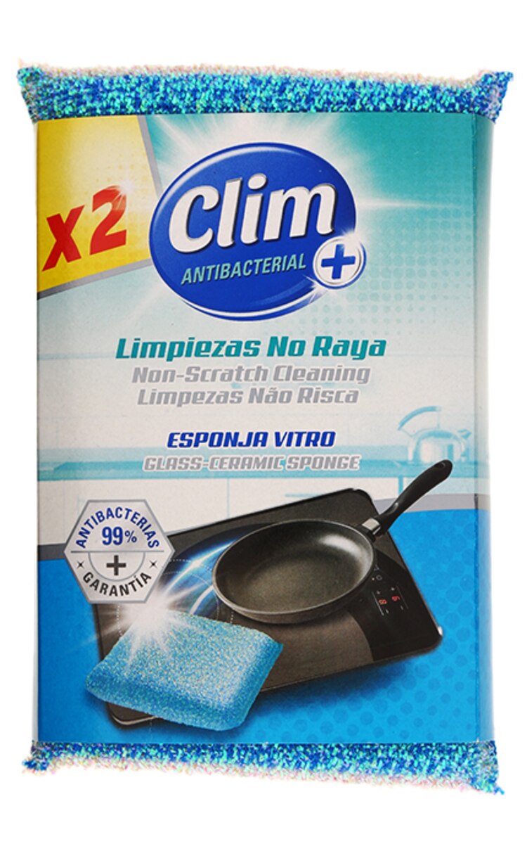 CLIM CLIM, ANTIBACTERIAL+, kempinė stiklo keramikai, 2 vnt.