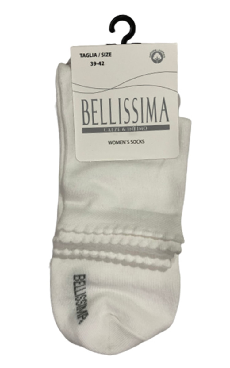 BELLISSIMA BELLISSIMA, B127, moteriškos kojinės, BALTOS, 35/38, 1 pora 1 vnt.