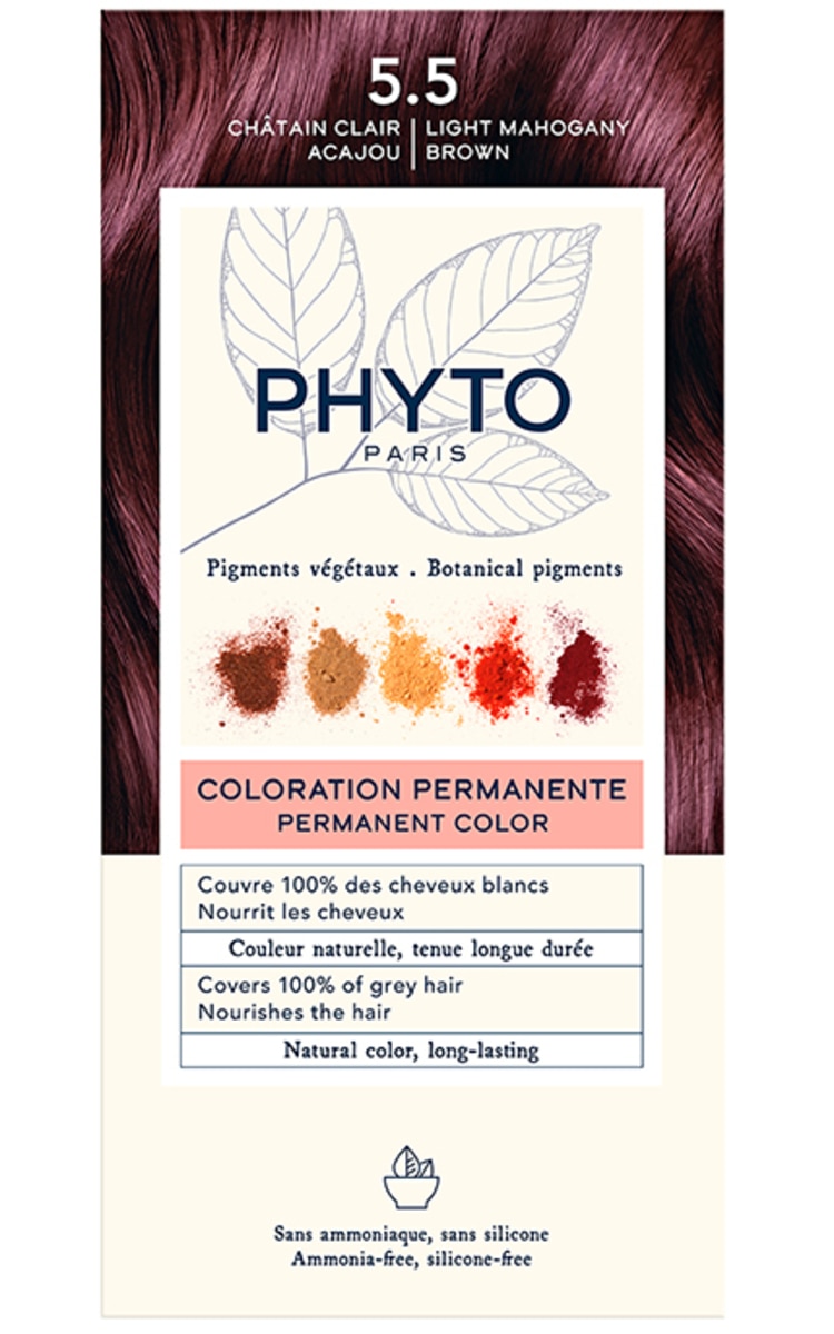 PHYTOCOLOR, plaukų dažai, Nr. 5.5 LIGHT MAHOGANY BROWN, 1 vnt.