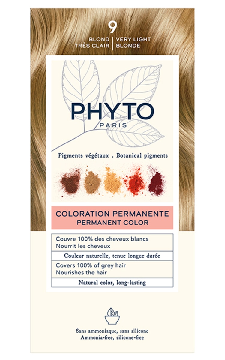 PHYTOCOLOR, plaukų dažai, Nr. 9 VERY LIGHT BLOND, 1 vnt.