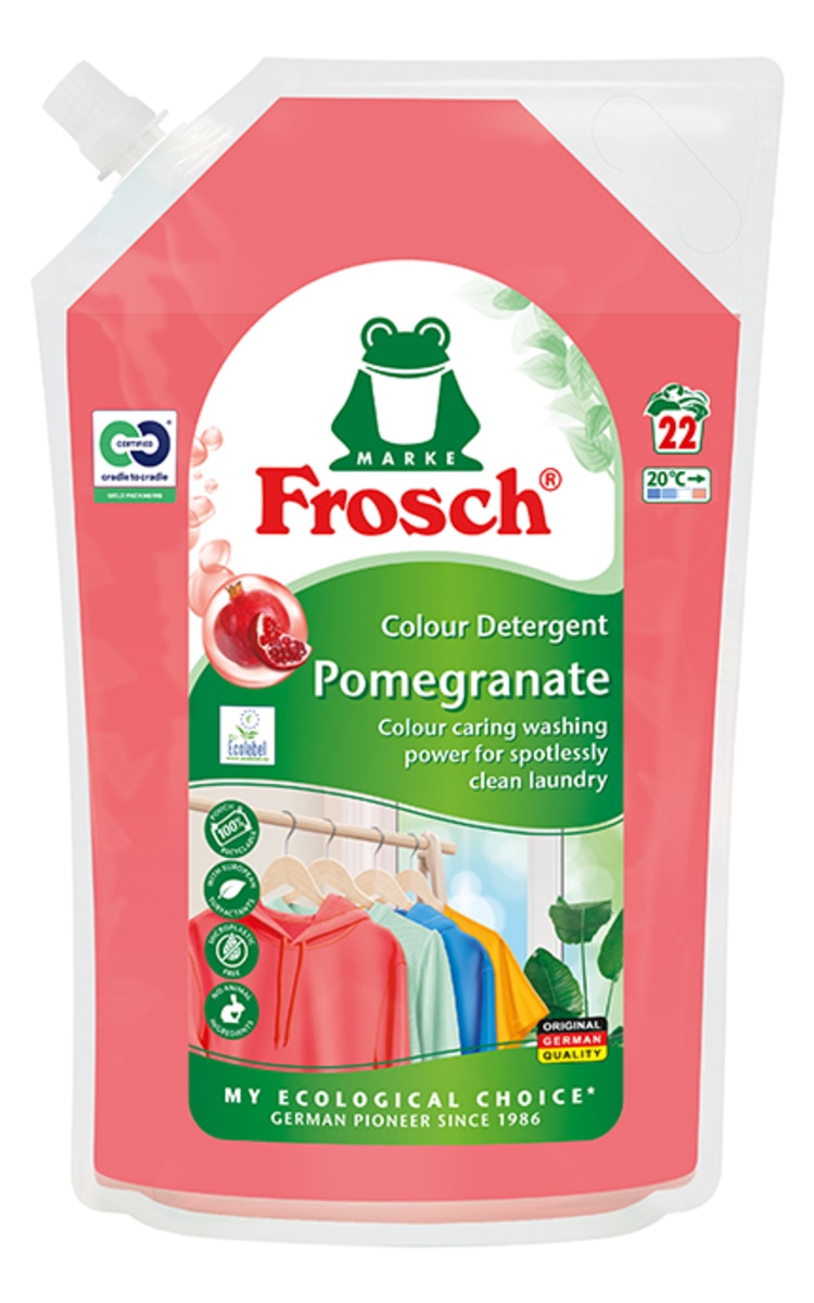 FROSCH FROSCH, skalbiklis spalvotiems drabužiams su granatais, 1500 ml. 1500 ml