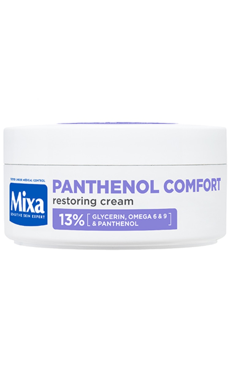 MIXA MIXA,BODY PANTHENOL COMFORT, odą raminantis kremas veidui, kūnui ir rankoms, 150 ml.