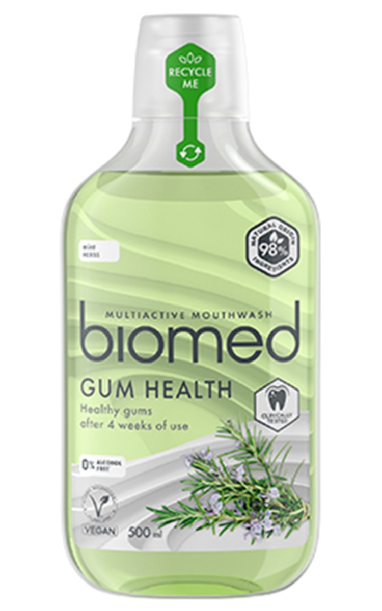 BIOMED BIOMED, GUM HEALTH, burnos skalavimo skystis, 500 ml.
