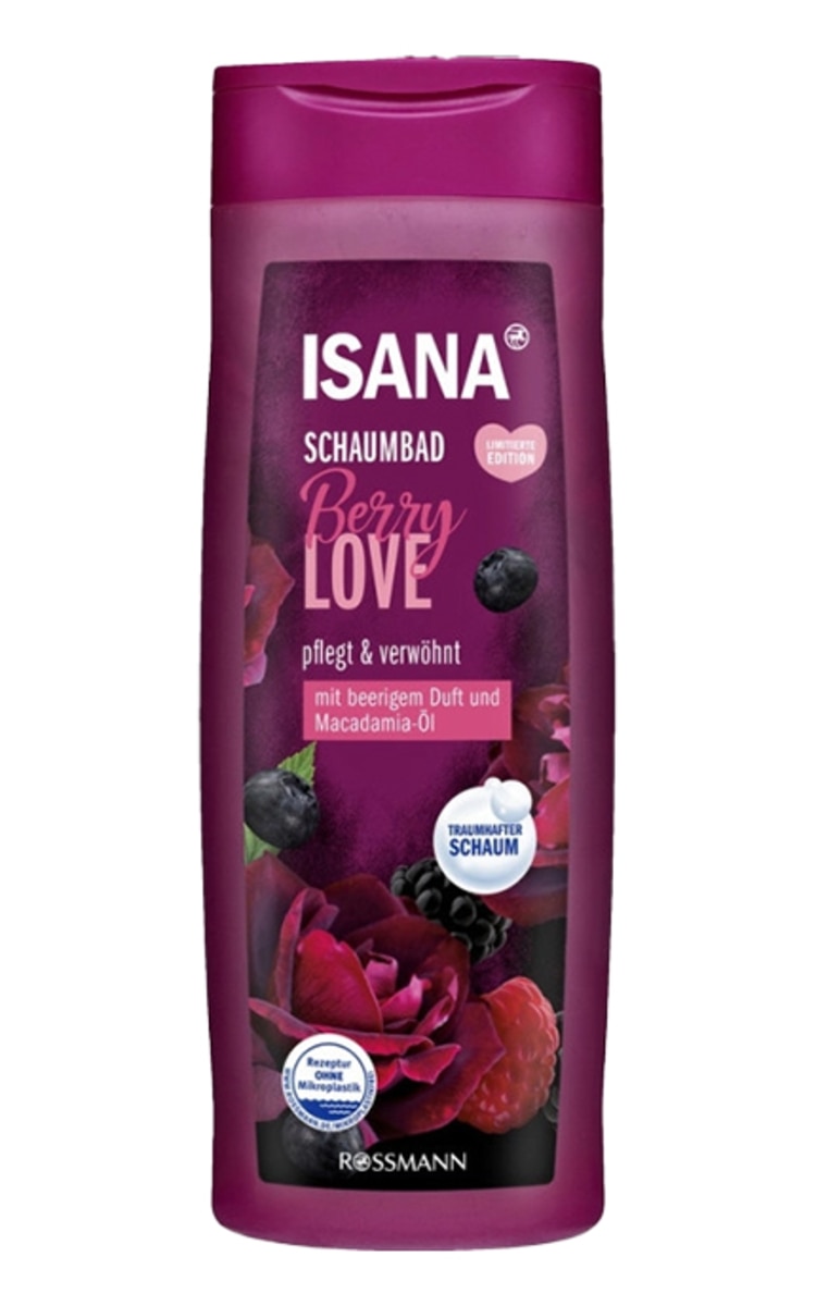 ISANA ISANA, BERRY LOVE, uogų ir rožių aromato vonios putos, 750 ml.