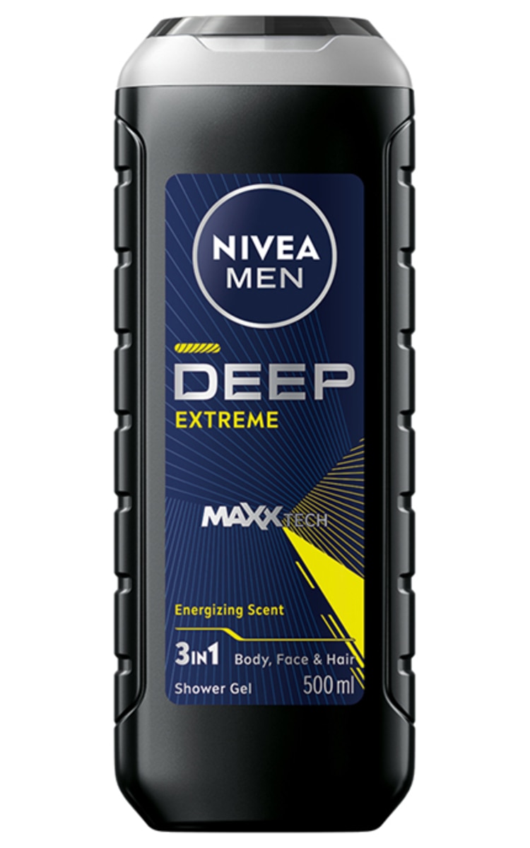 NIVEA MEN NIVEA MEN, DEEP EXTREME MAXX, dušo gelis vyrams, 500 ml. 250 ml