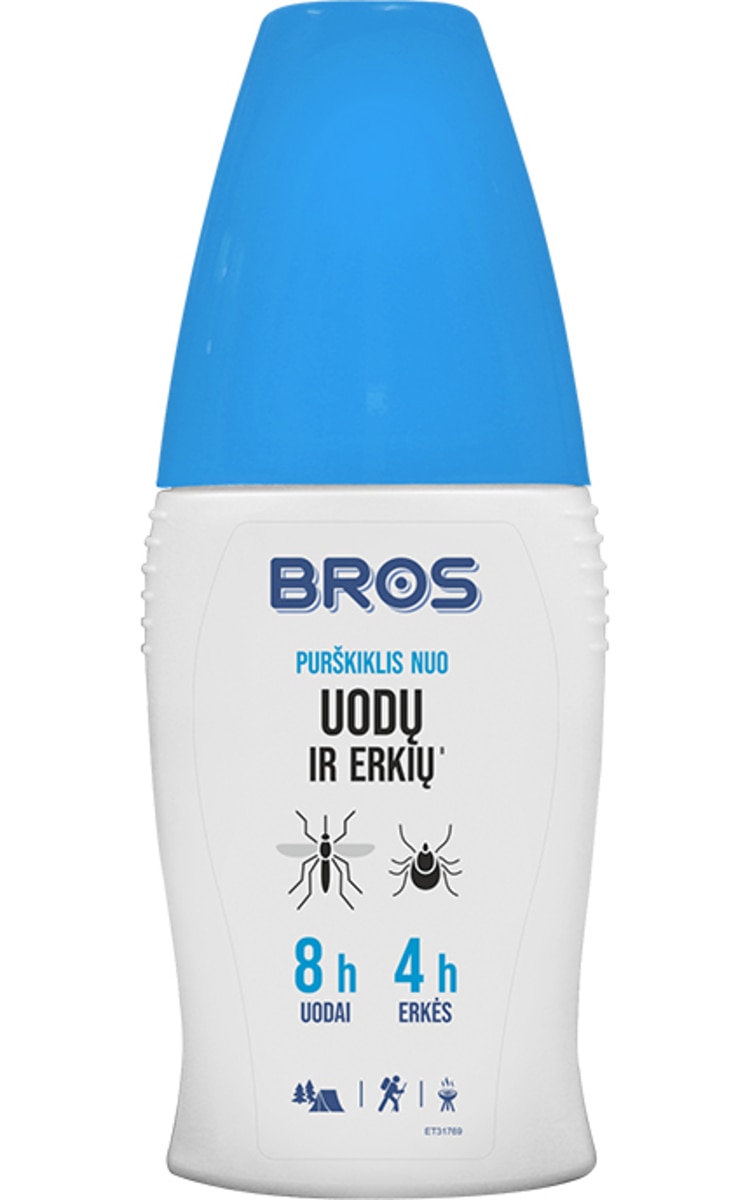 BROS, purškiklis nuo uodų ir erkių, 50 ml. 50 ml