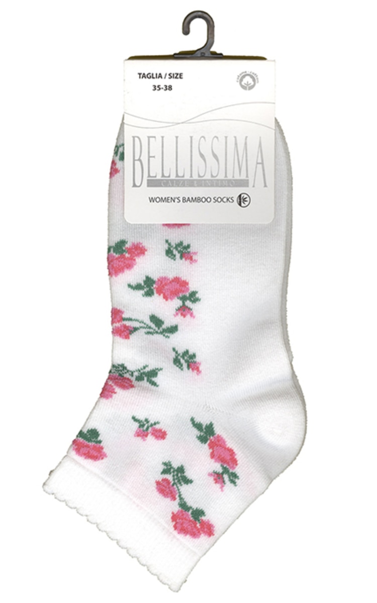 BELLISSIMA BELLISSIMA, BAMBOO B100, moteriškos kojinės, BALTOS, 35/38, 1 pora 1 vnt.