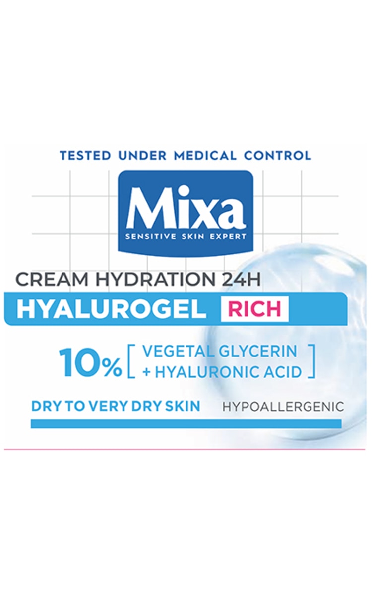 MIXA MIXA, HYALUROGEL RICH, drėkinamasis kremas, 50 ml 50 ml