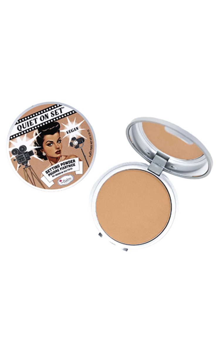 The Balm kosmetika THE BALM, QUIET ON THE SET, makiažą fiksuojanti pudra, 03 MEDIUM NEUTRAL, 8 g. 03 MEDIUM NEUTRAL