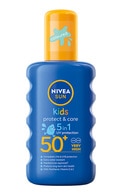 NIVEA, SUN, KIDS PROTECT & CARE, apsauginis purškiamas losjonas vaikams nuo saulės, SPF 50+ (labai didelė apsauga), 200 ml.