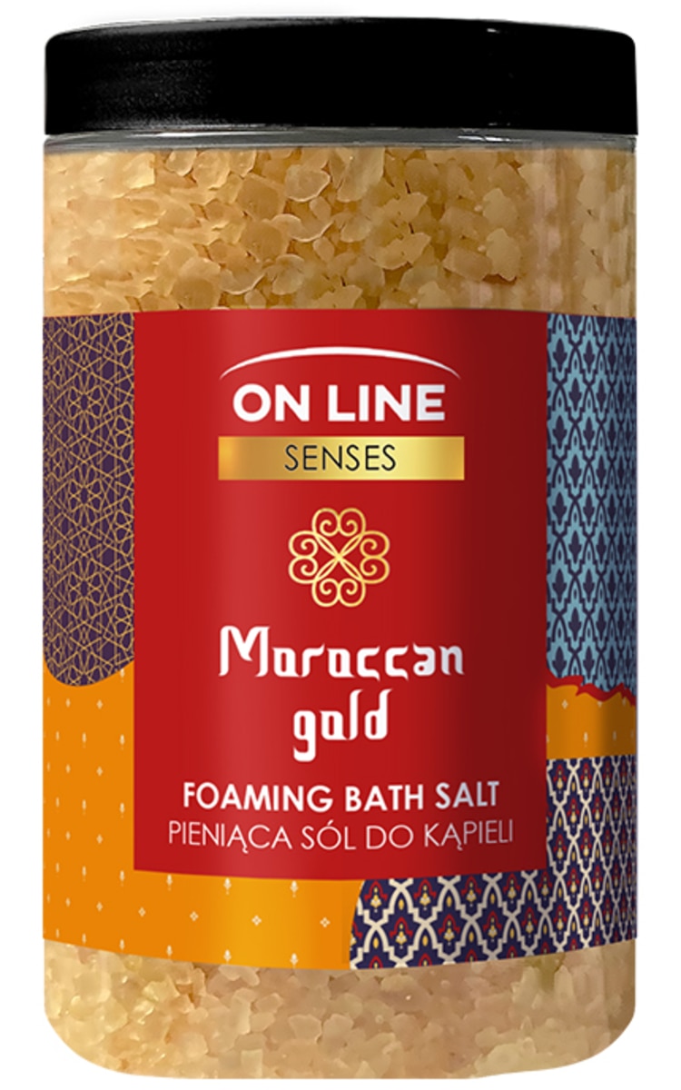 ON LINE ON LINE, SENSES, MOROCCAN GOLD, vonios druska, 480 g.