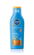 NIVEA, SUN, PROTECT & BRONZE, dvejopo poveikio apsauginis losjonas nuo saulės su promelanino ekstraktu, SPF 50 (didelė apsauga), 200 ml.
