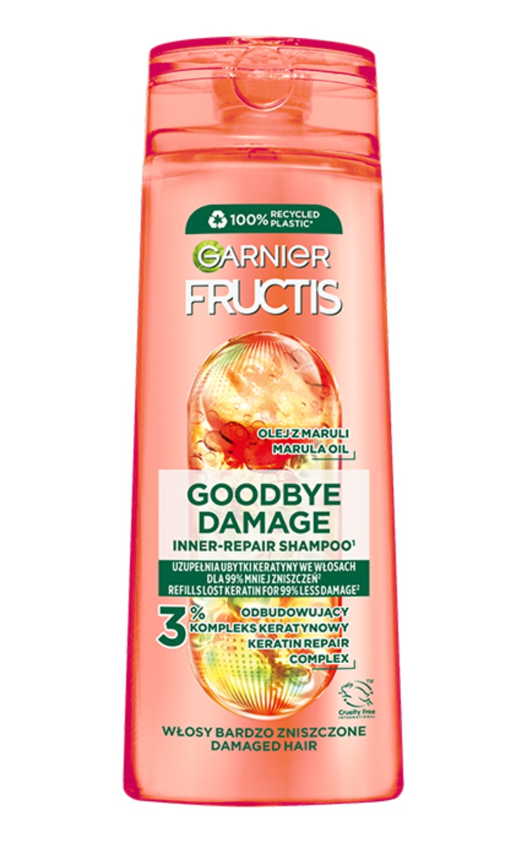 GARNIER FRUCTIS GARNIER FRUCTIS, GOODBYE DAMAGE, plaukų šampūnas, 400 ml 400 ml