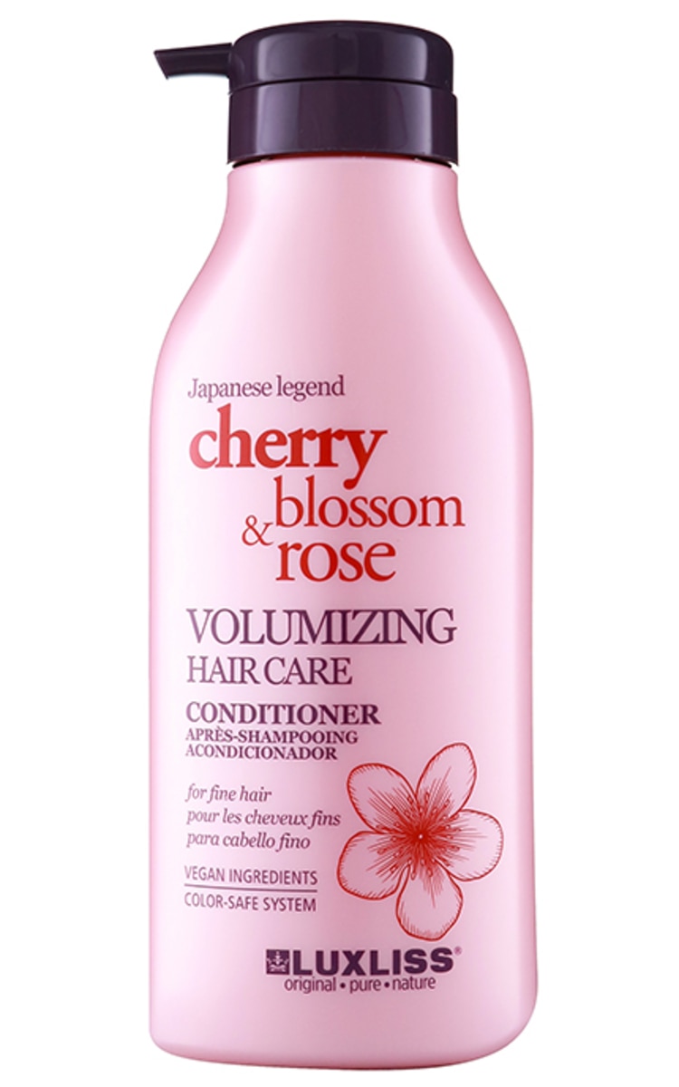 LUXLISS LUXLISS, JAPANESE LEGEND, CHERRY BLOSSOM & ROSE OIL, kondicionierius, ploniems plaukams suteikiantis apimties, 500 ml.