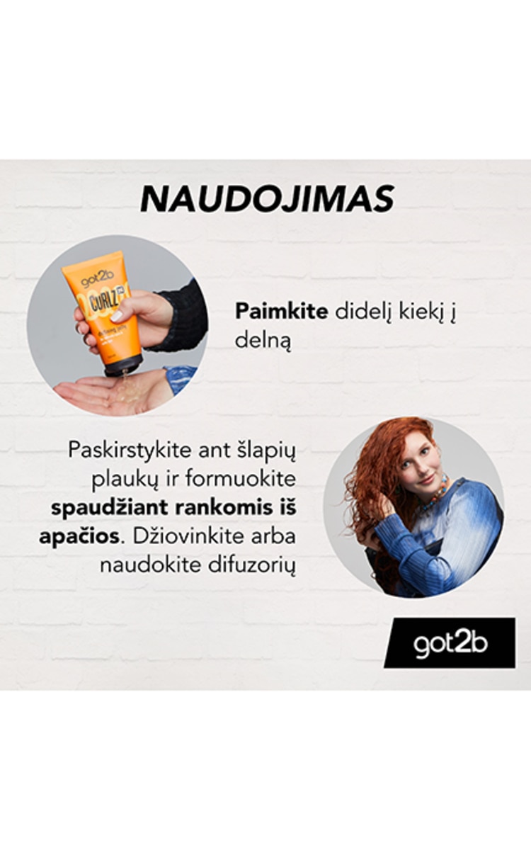 GOT2B, CURLZ, plaukų modeliavimo gelis, 150 ml. 663759 | Drogas LT