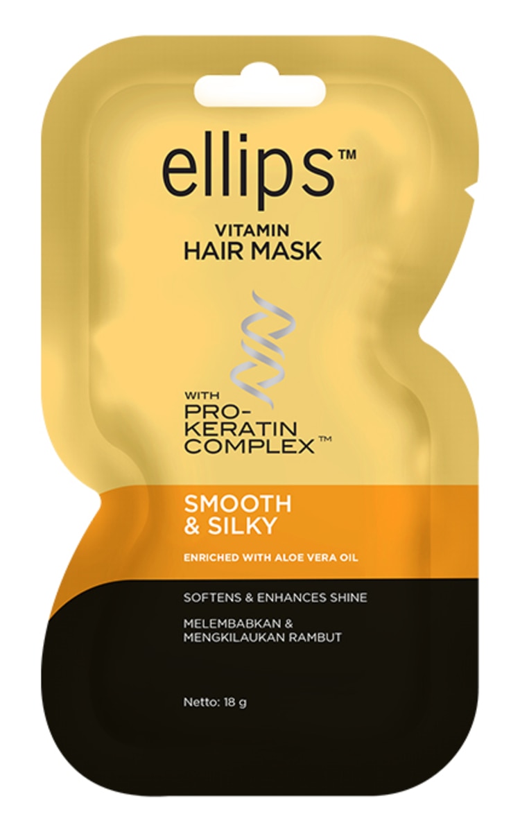 ELLIPS ELLIPS, SMOOTH & SILKY PRO KERATIN, plaukų kaukė, 18 g.