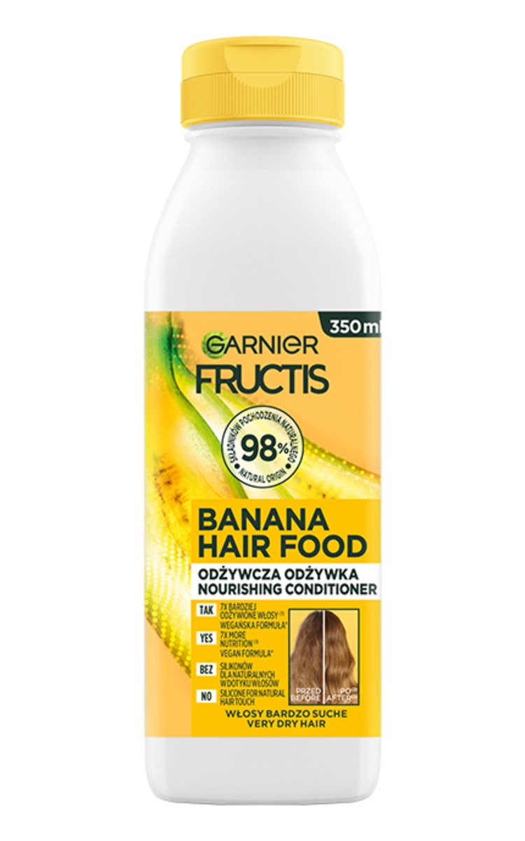 GARNIER FRUCTIS GARNIER FRUCTIS, BANANA HAIR FOOD, plaukų balzamas, 350 ml 350 ml