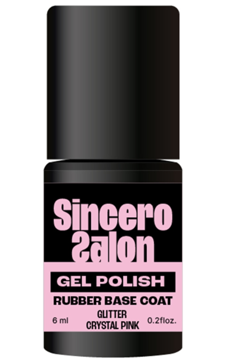 SINCERO SALON SINCERO SALON, RUBBER BASE, rubber bazė, GLITTER CRYSTAL PINK, 6 ml. GLITTER CRYSTAL PINK