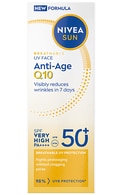  NIVEA SUN undefined NIVEA SUN, BREATHABLE UV Q10, veido kremas nuo saules SPF50+, 40 ml. 