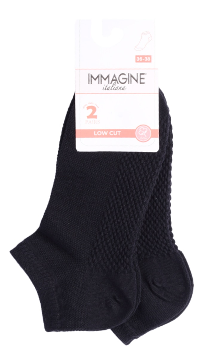 IMMAGINE IMAGINE, ITATALIANA, moteriškos kojinės art. 972, BLACK, 36-38, 2 poros 36-38