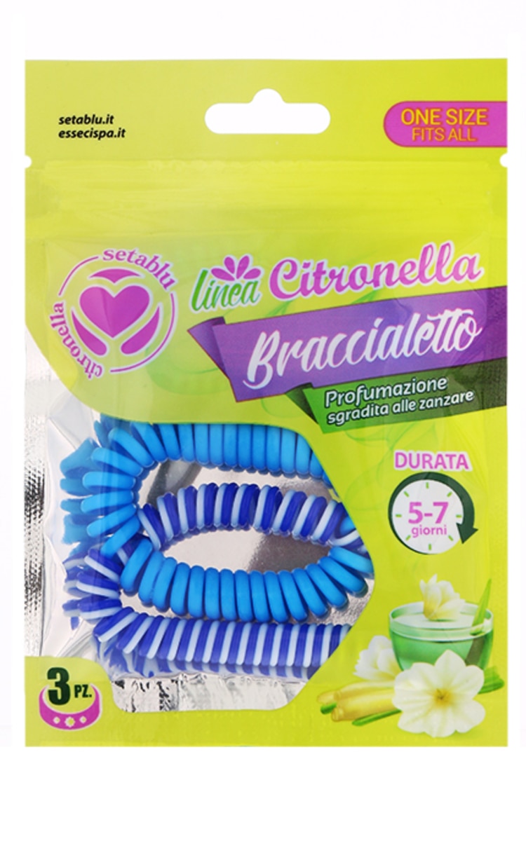 CITRONELLA CITRONELLA, apyrankės nuo uodų, mašalų, 3 vnt.