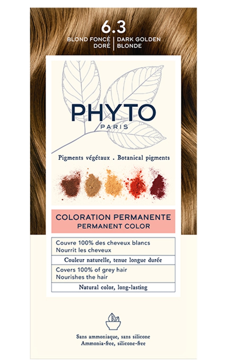 PHYTOCOLOR, plaukų dažai, Nr. 6.3. GOLDEN DARK BLOND, 1 vnt.