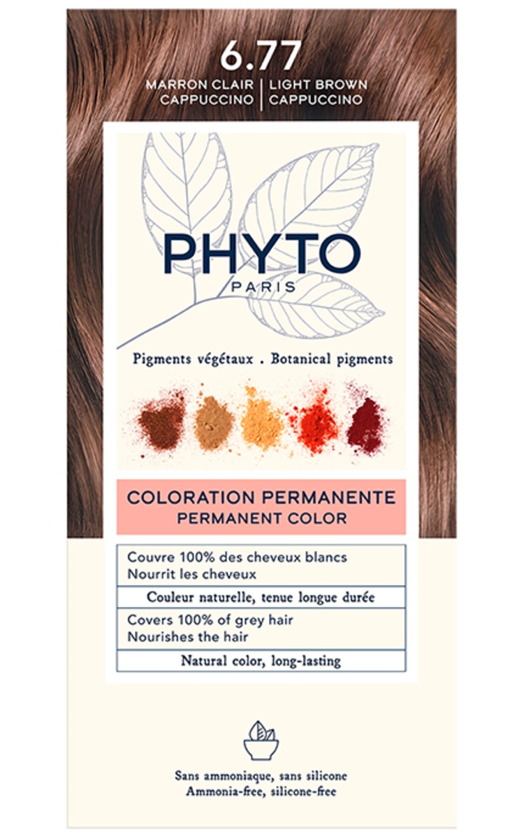 PHYTOCOLOR, plaukų dažai, Nr. 6.77. MARRON CLARO CAPPUCCINO, 1 vnt.