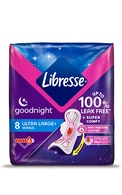 LIBRESSE undefined LIBRESSE, GOODNIGHT, ULTRA LARGE, higieniniai paketai, 8 vnt.  