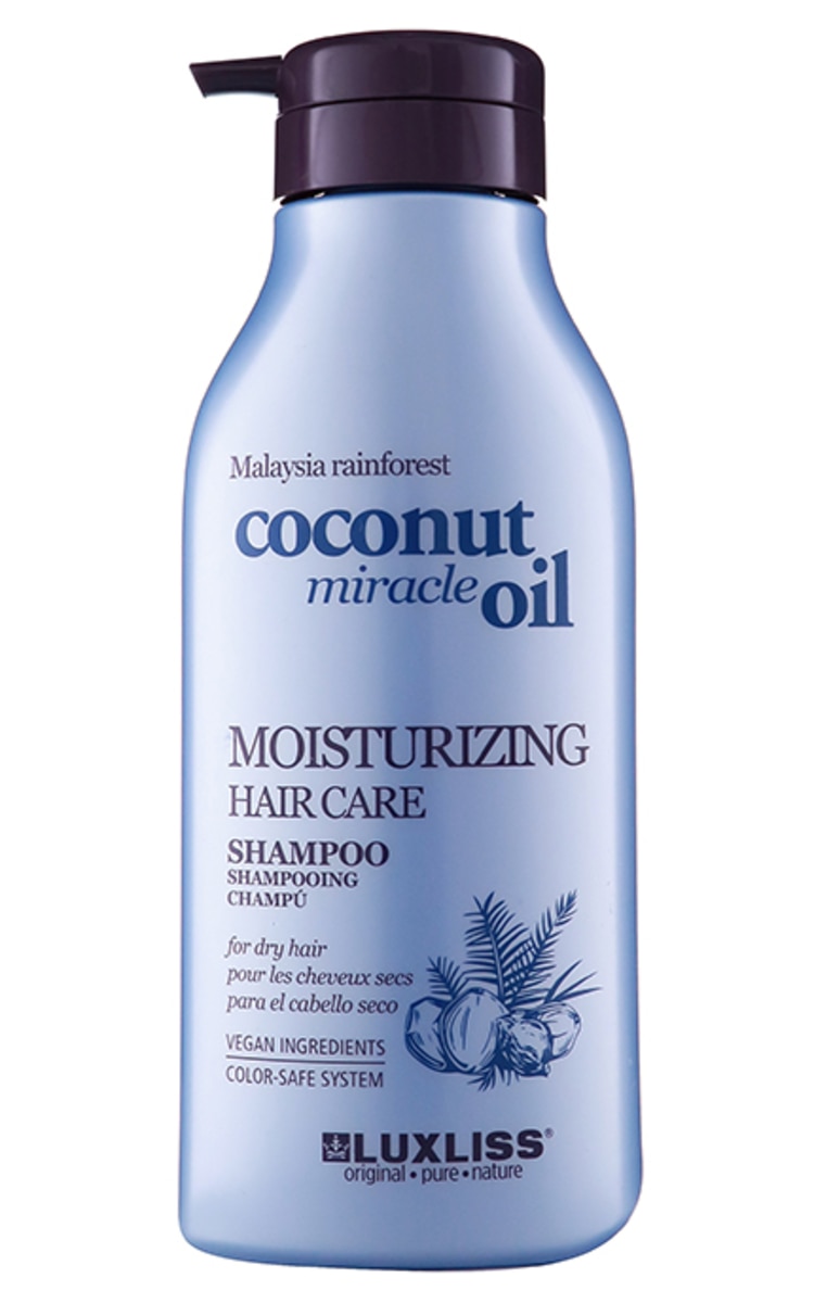 LUXLISS LUXLISS, COCONUT MIRACLE OIL, drėkinamasis šampūnas sausiems ir pažeistiems plaukams, 500 ml.