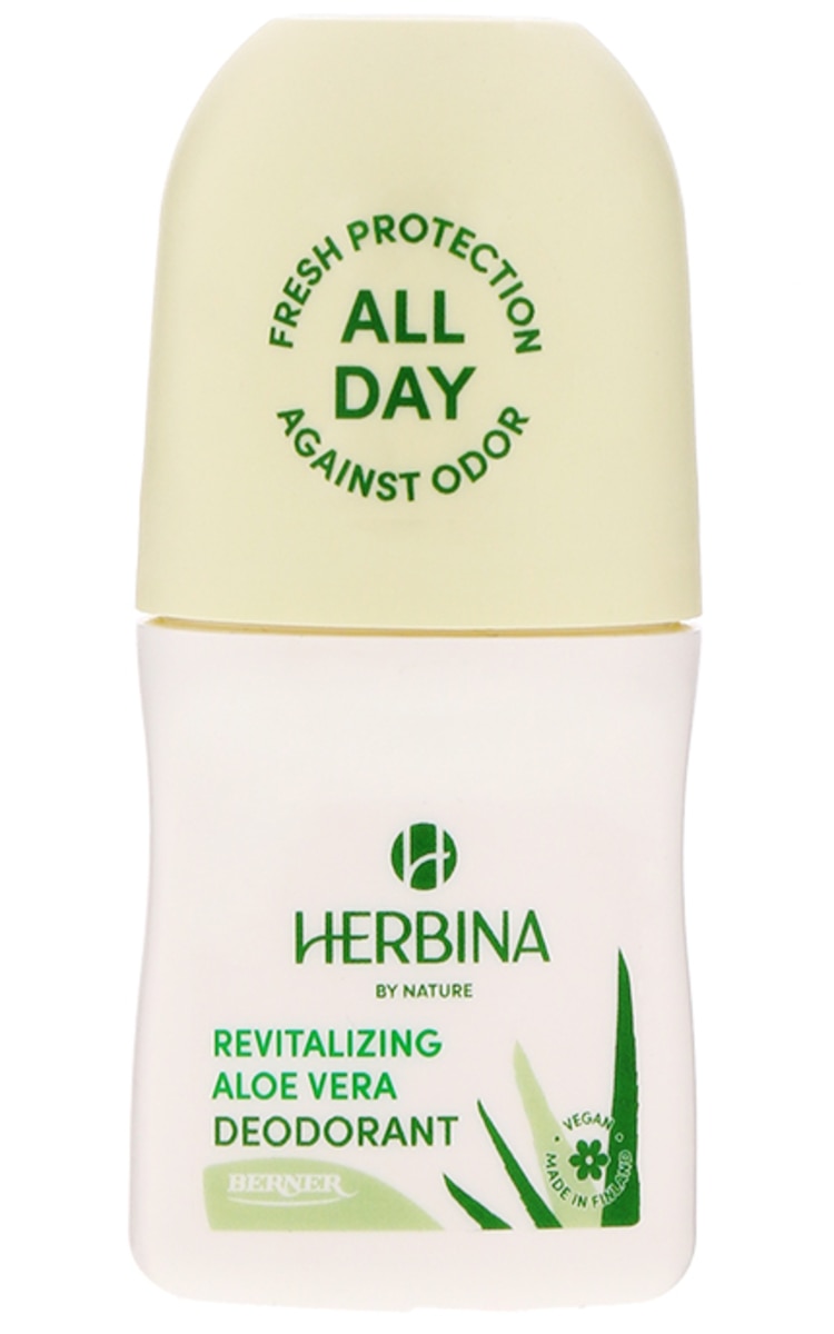 HERBINA HERBINA, rutulinis dezodorantas su gaiviu alavijų aromatu, 50 ml.