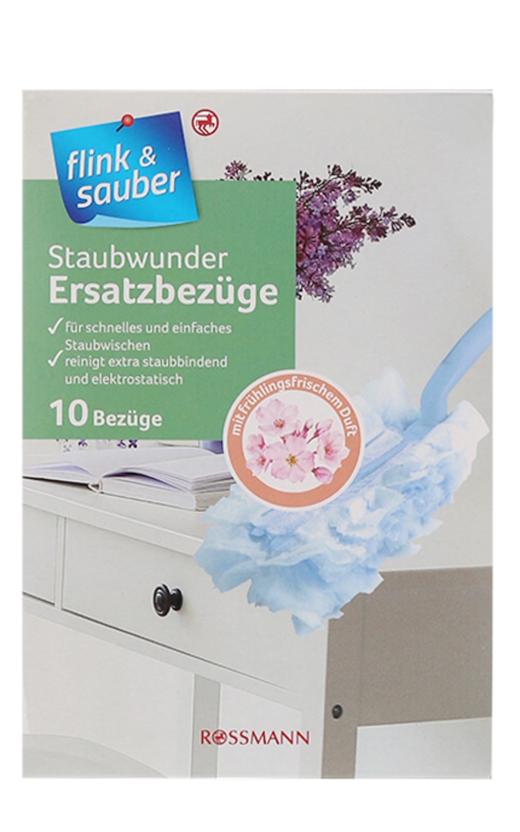 FLINK & SAUBER FLINK & SAUBER, STAUBWUNDER, pakaitinės dulkių šluostės, 10 vnt.