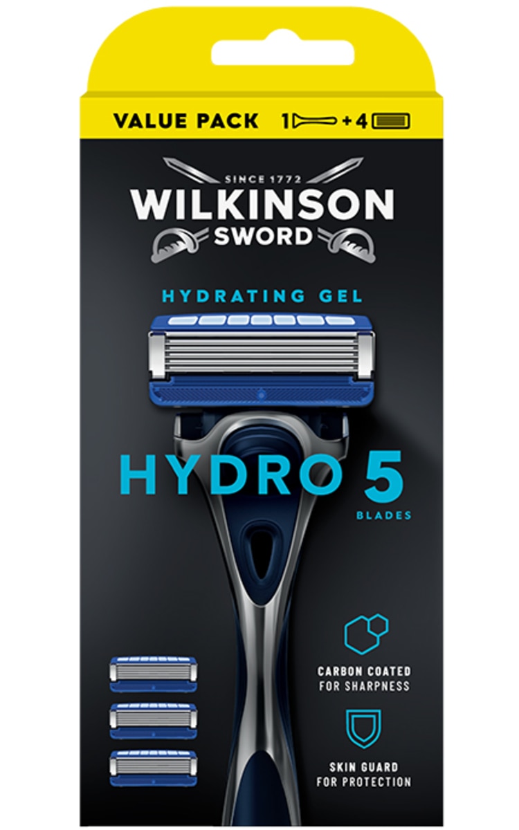 WILKINSON SWORD WILKINSON SWORD, HYDRO 5, skustuvas + 4 peiliukai